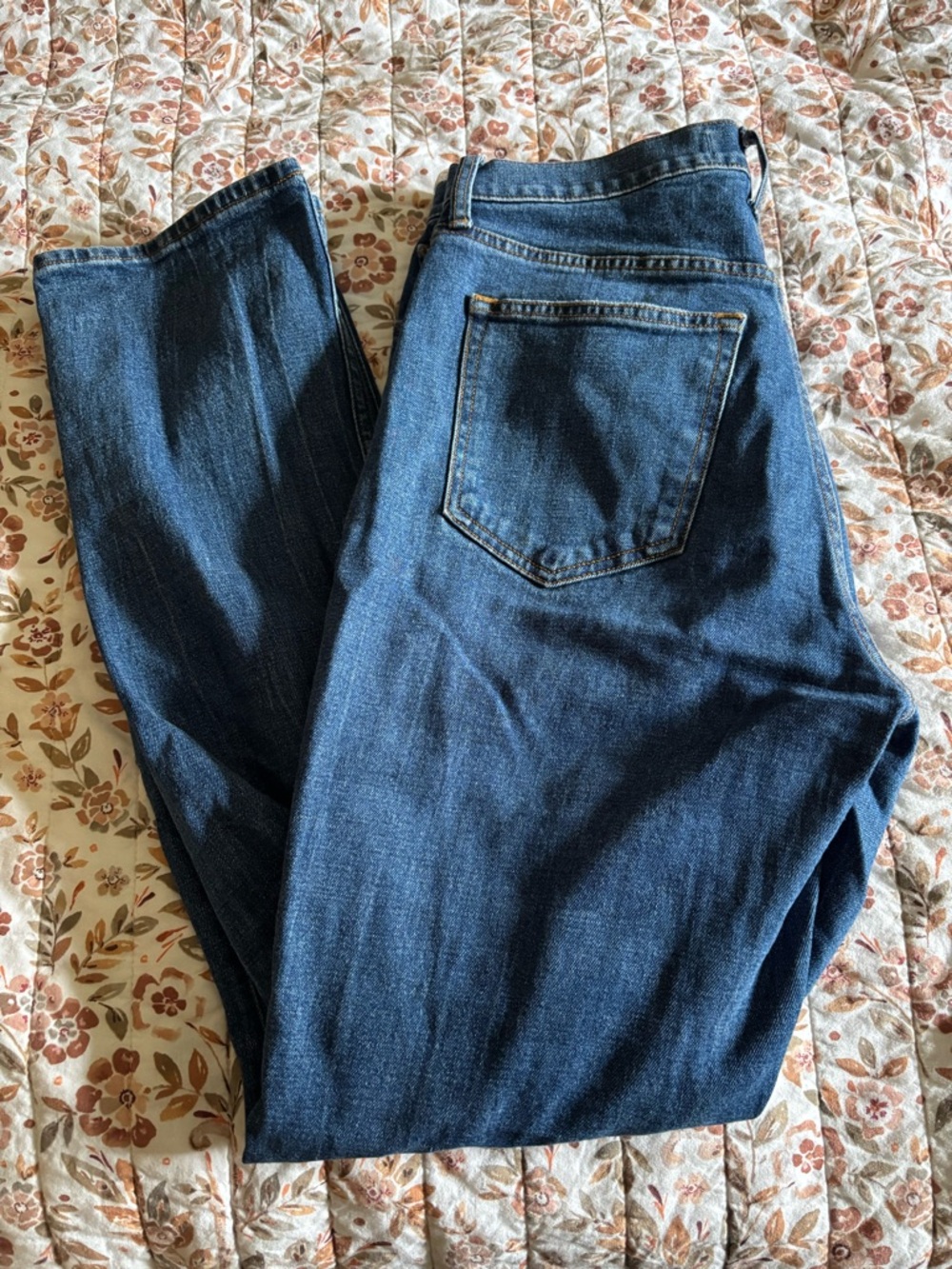 Abercrombie & Fitch Straight Leg Dark Blue Denim Jeans